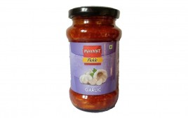 Mannat Pickle Garlic   Glass Jar  400 grams